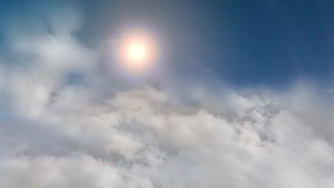 Volando-Por-Encima-De-Las-Nubes-Sol-Avión-Avión-Flotador-Volar-Cielo-Estratosfera-4k